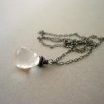 Necklace, Oxidized Silver, Rock Crystal Quartz,..